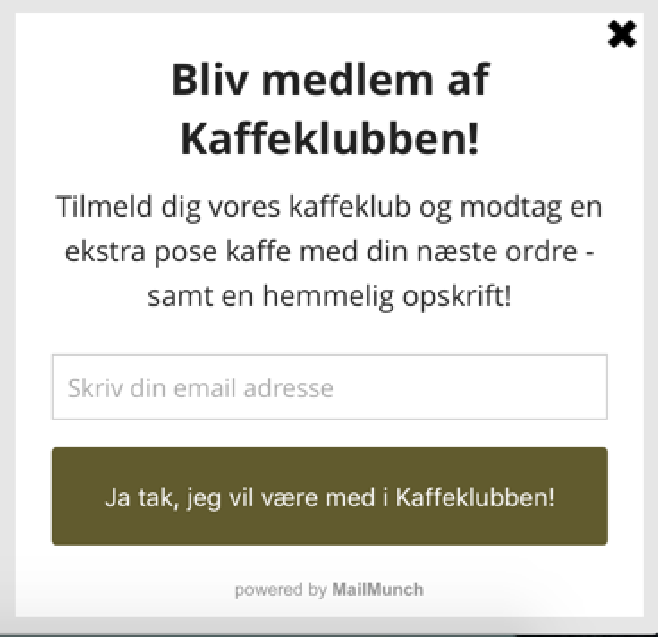 Tilmeldingsboks til nyhedsbrevet